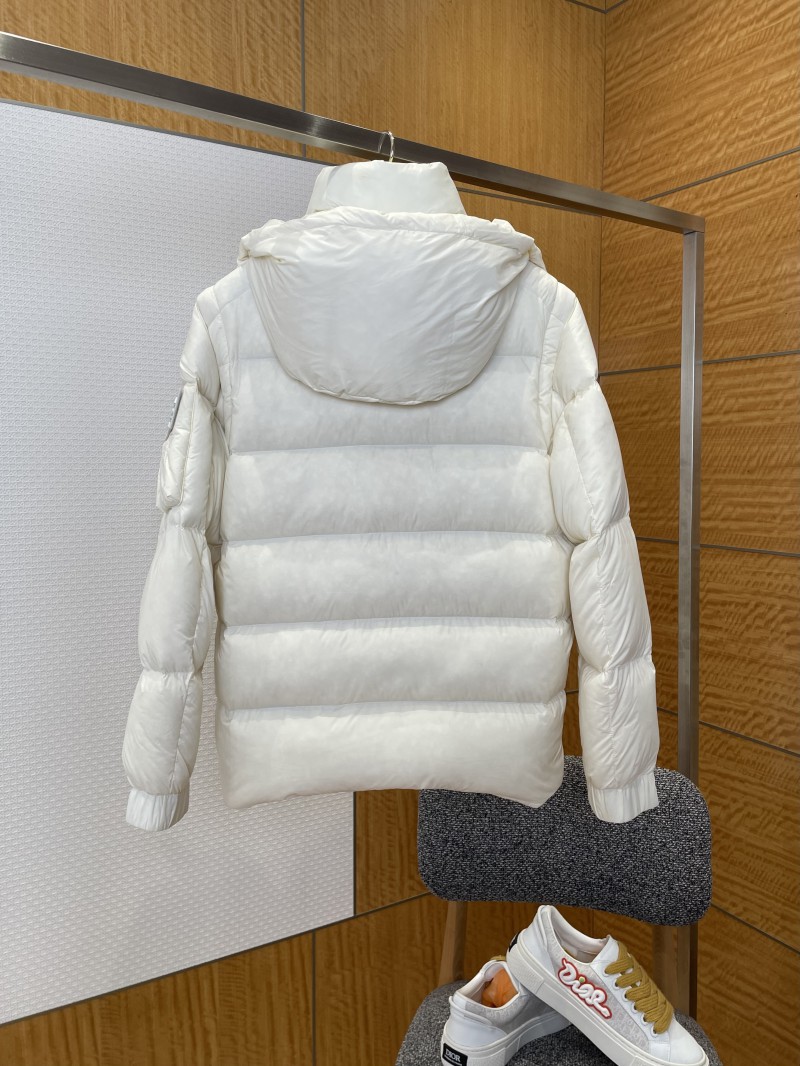 Prada contrasting patch hooded down jacket 1