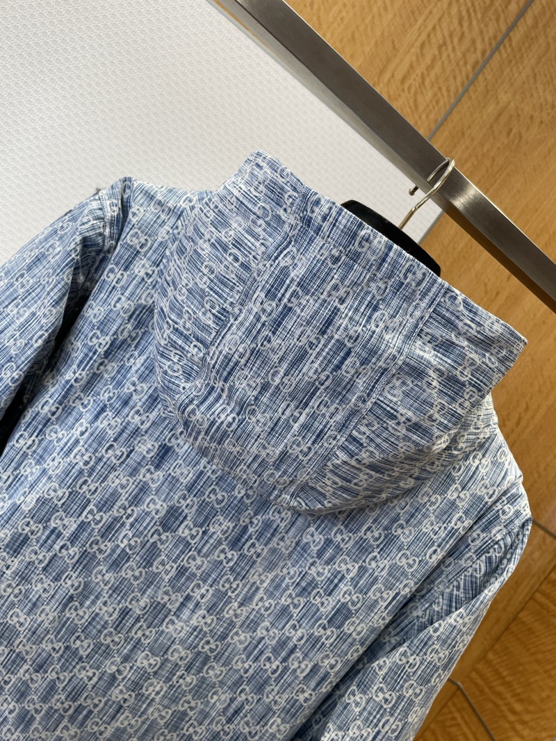 Gucci All-Over Print Zipped Denim Down Jacket 5
