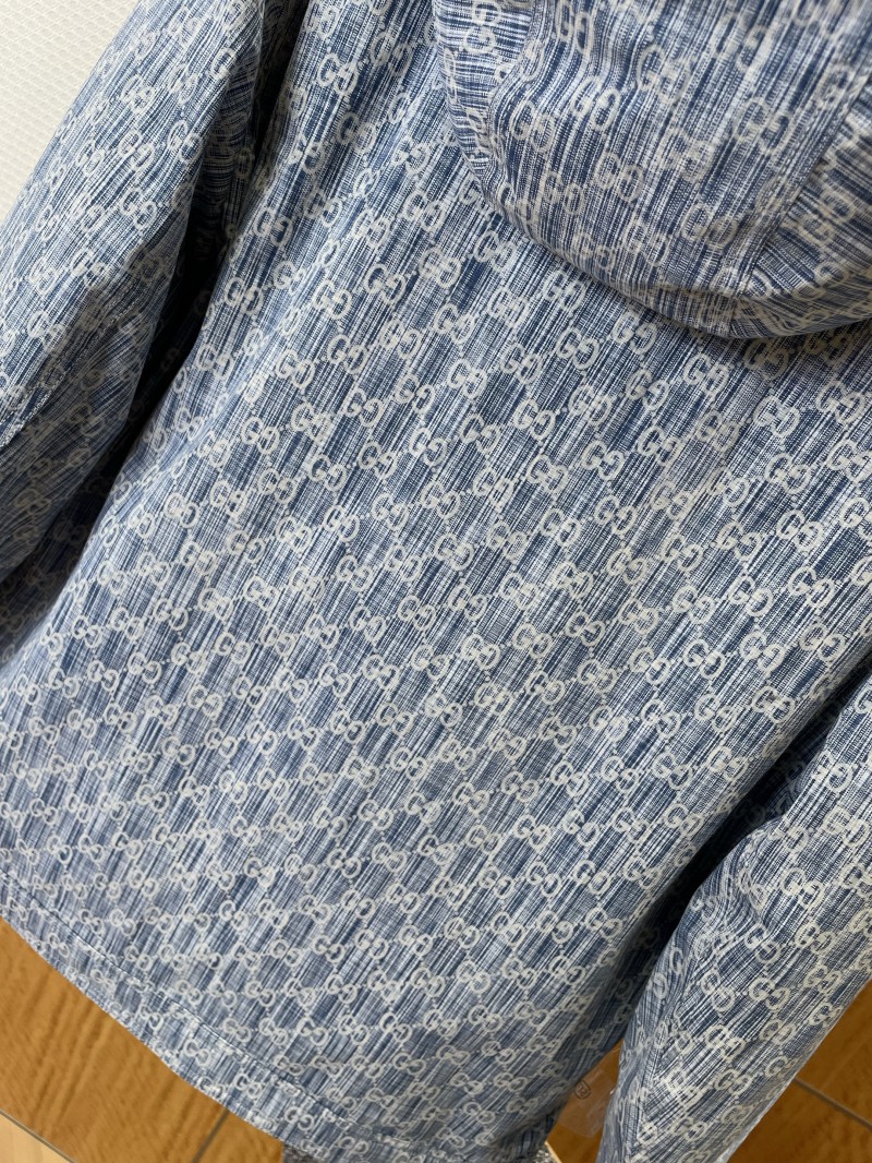Gucci All-Over Print Zipped Denim Down Jacket 6