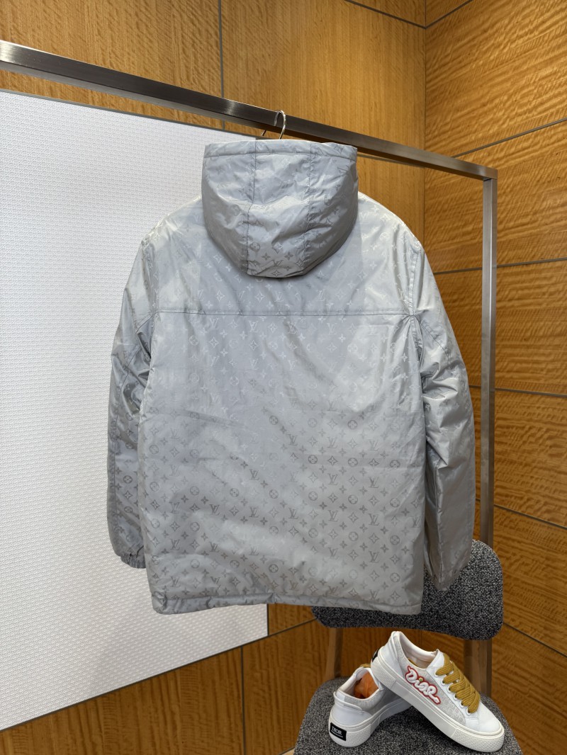 LV All-over Print Zip-up Down Jacket 1 1
