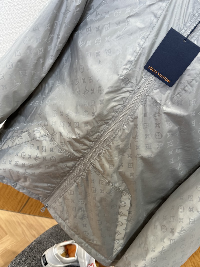 LV All-over Print Zip-up Down Jacket 1 3