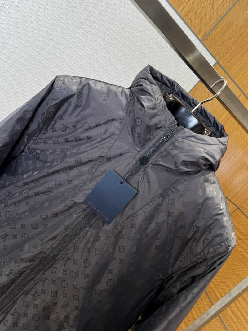 LV All-over Print Zip-up Down Jacket 2 2
