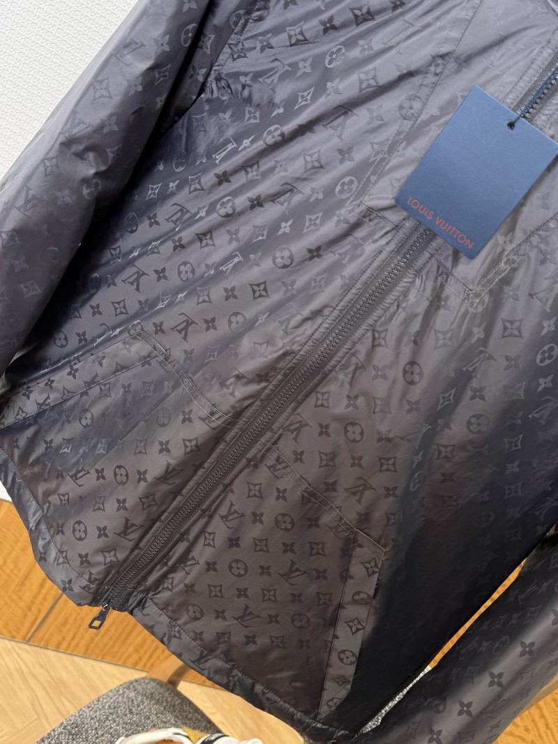 LV All-over Print Zip-up Down Jacket 2 3