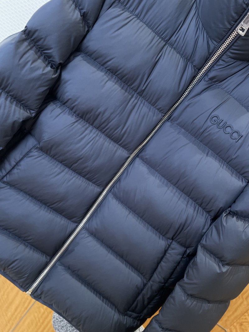 Gucci Embroidered Logo Stand Collar Down Jacket 2 3