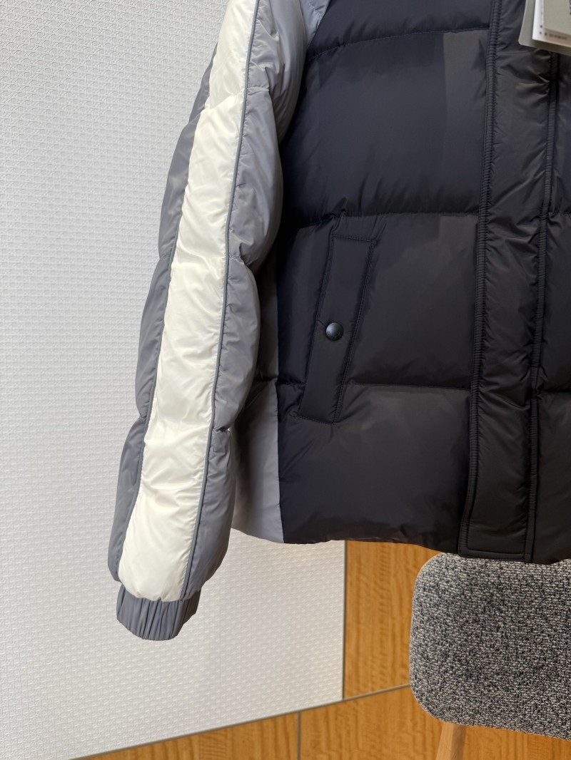 Balenciaga Color-block Stand Collar Hooded Down Jacket 4