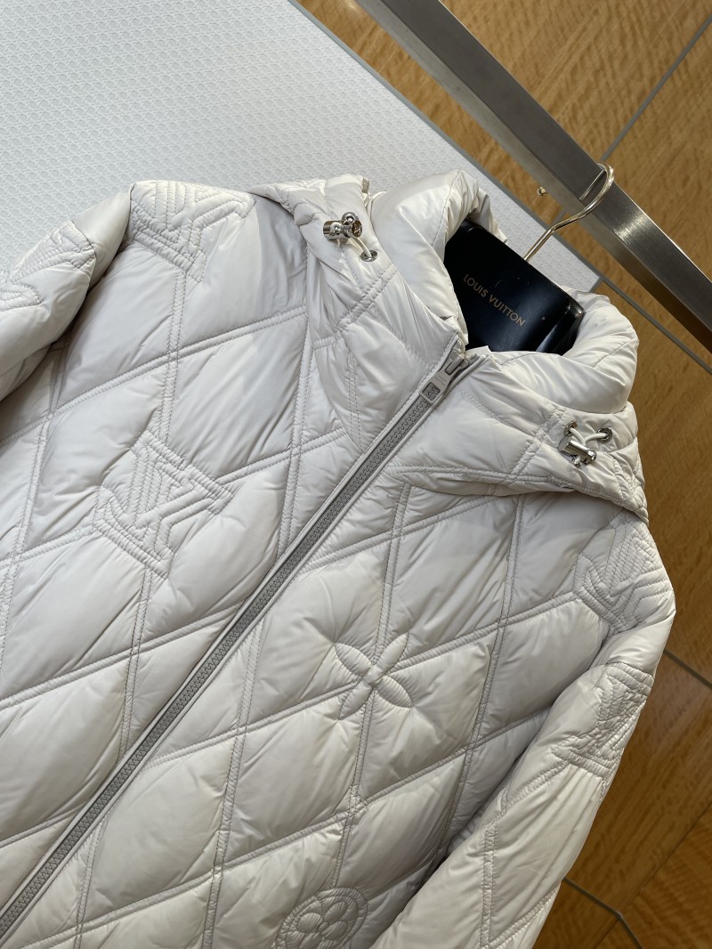 LV Quilted Hooded Down Jacket 1 2
