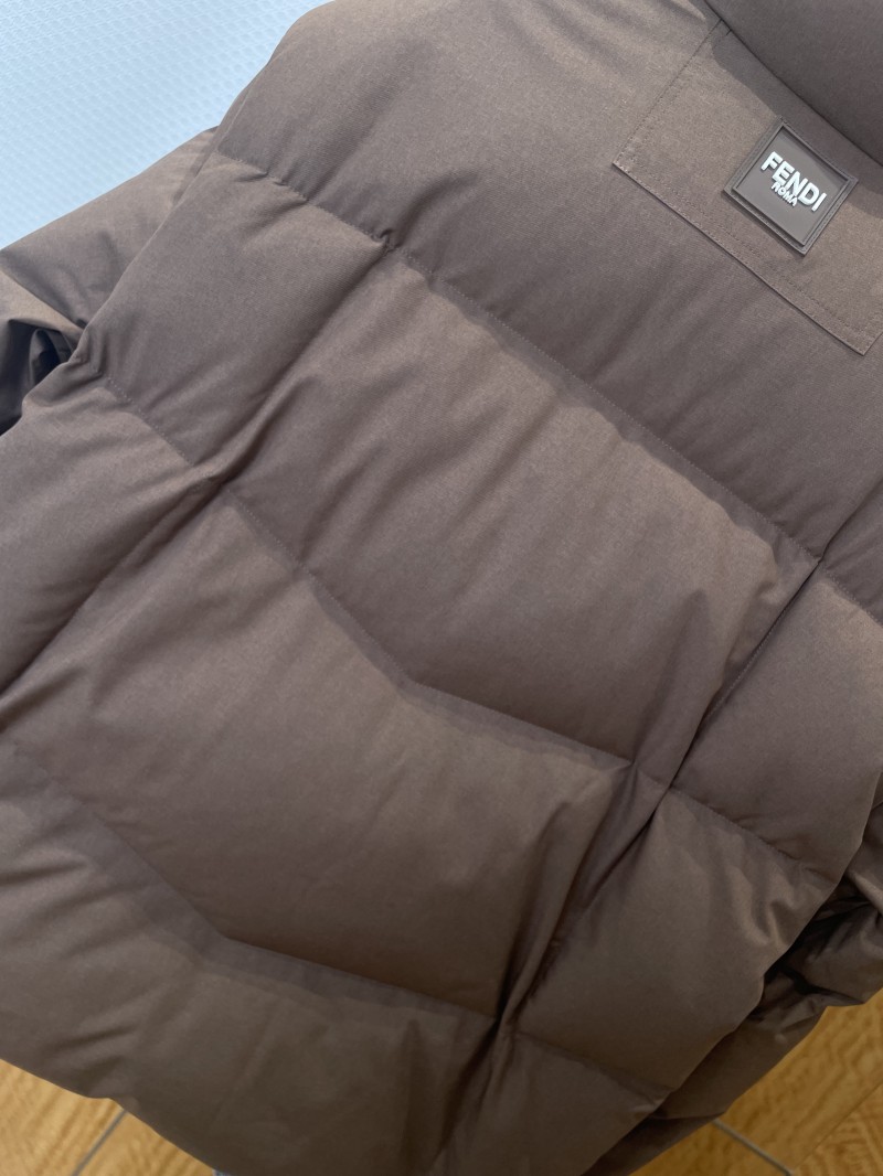 Fendi Detachable Sleeve Stand Collar Down Jacket 1 6