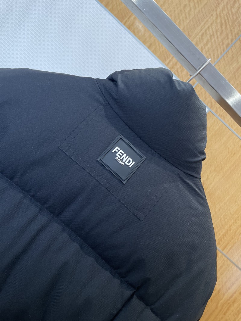 Fendi Detachable Sleeve Stand Collar Down Jacket 3 5