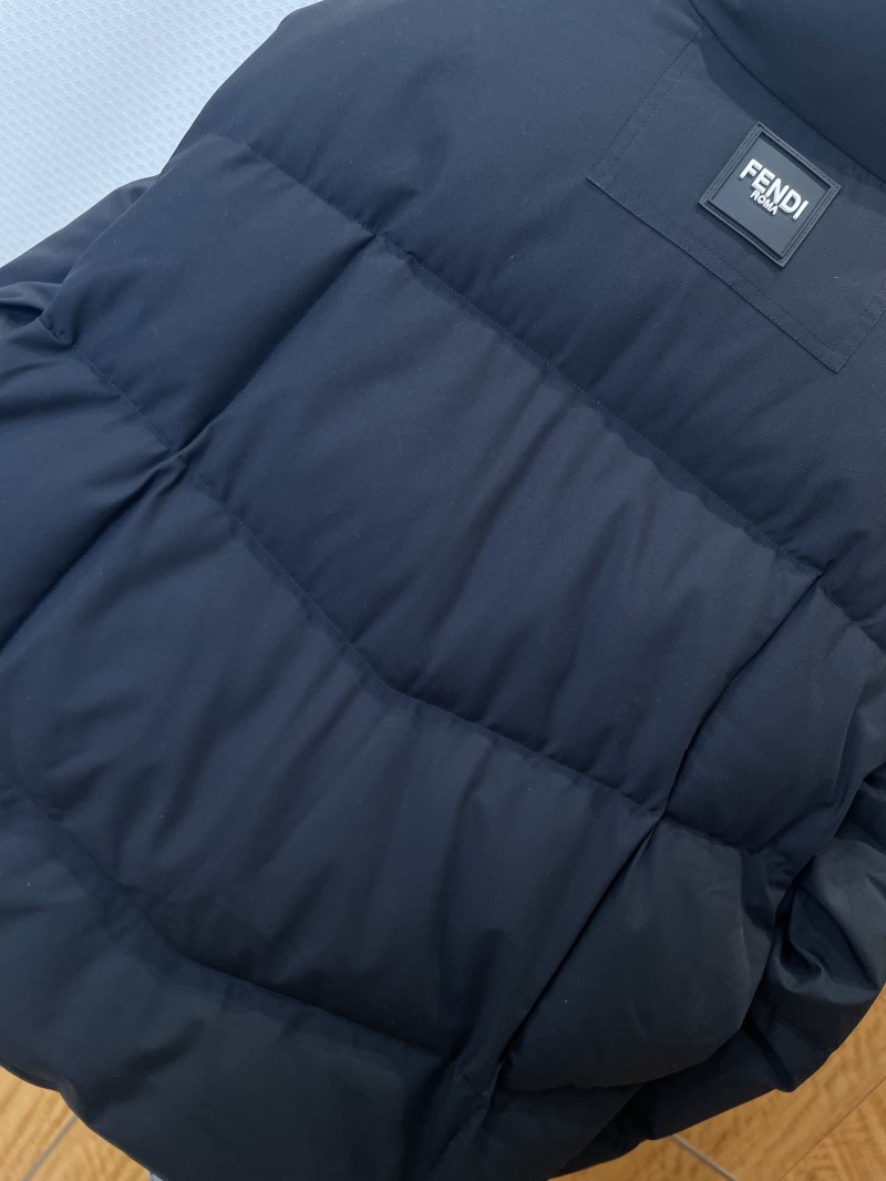 Fendi Detachable Sleeve Stand Collar Down Jacket 3 7