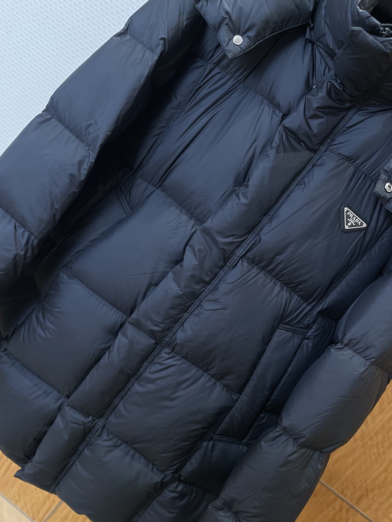 Prada Enamel Triangle Logo Detachable Hood Down Jacket 3