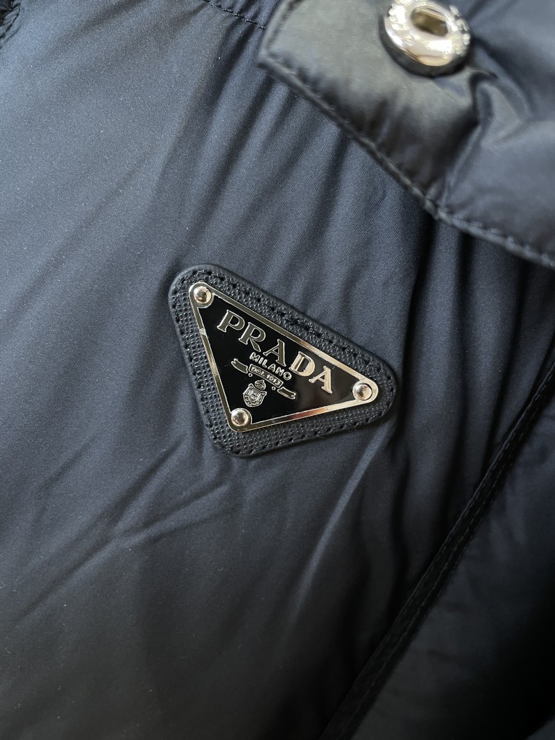 Prada Enamel Triangle Logo Detachable Hood Down Jacket 4
