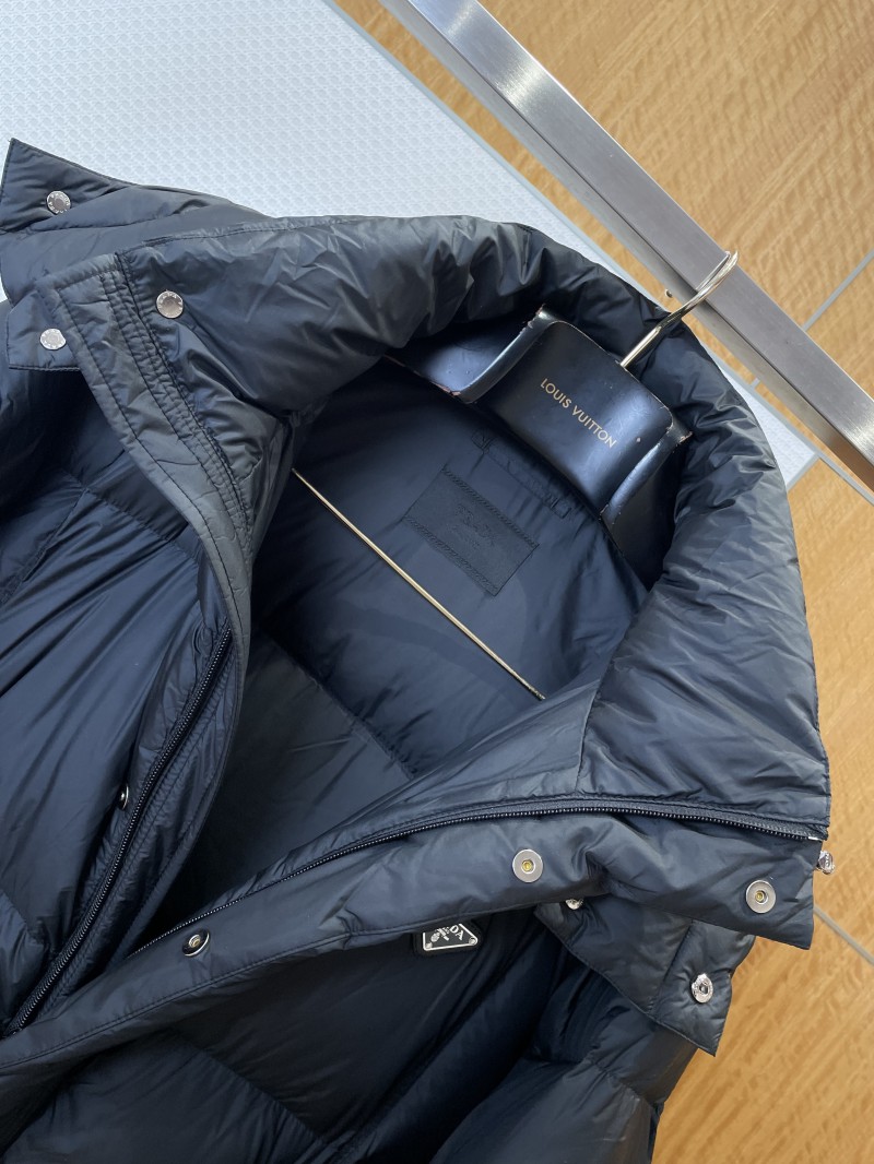 Prada Enamel Triangle Logo Detachable Hood Down Jacket 5