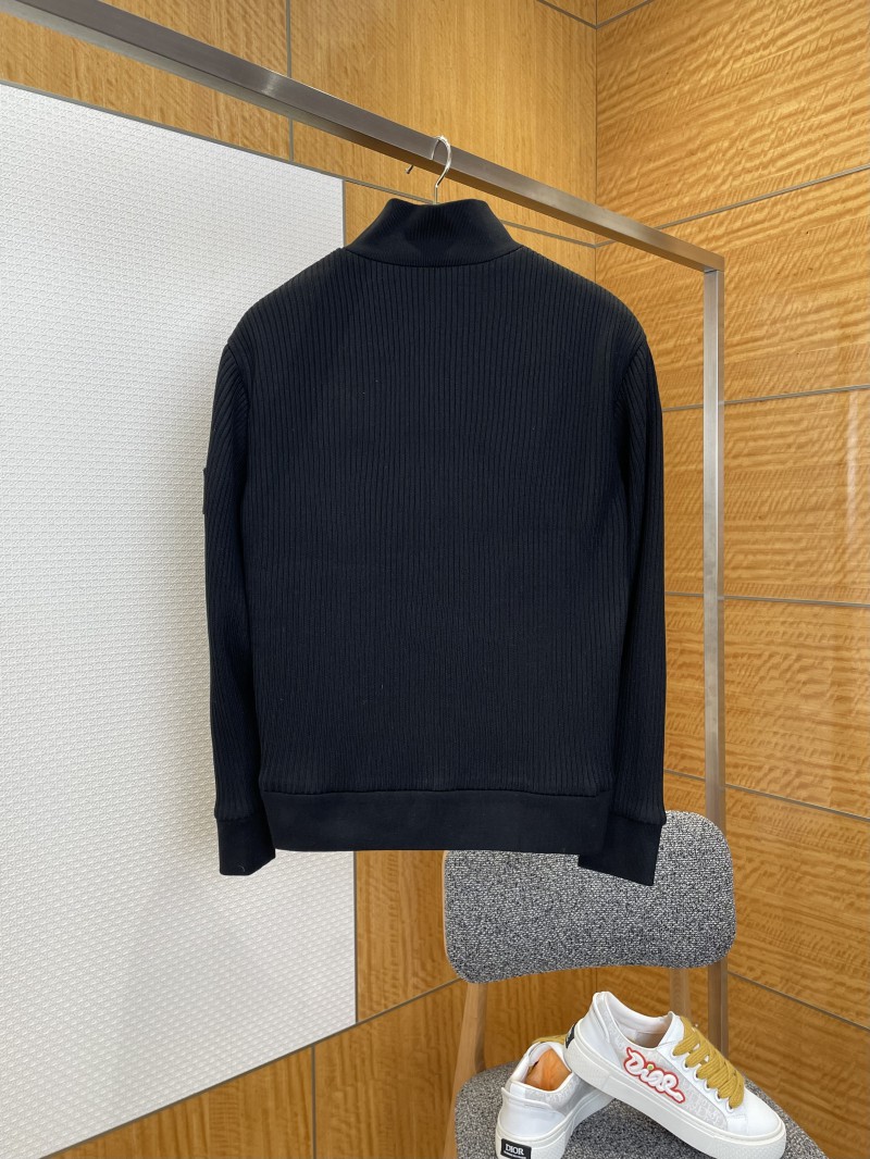 Prada Sleeve Logo Knit Panel Stand Collar Down Jacket 1