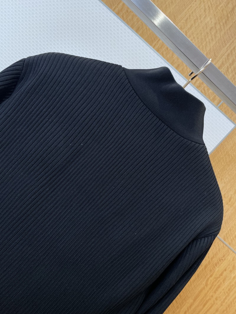 Prada Sleeve Logo Knit Panel Stand Collar Down Jacket 6