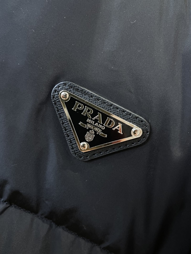 Prada Enamel Triangle Logo Letter Embroidered Down Jacket 1 4