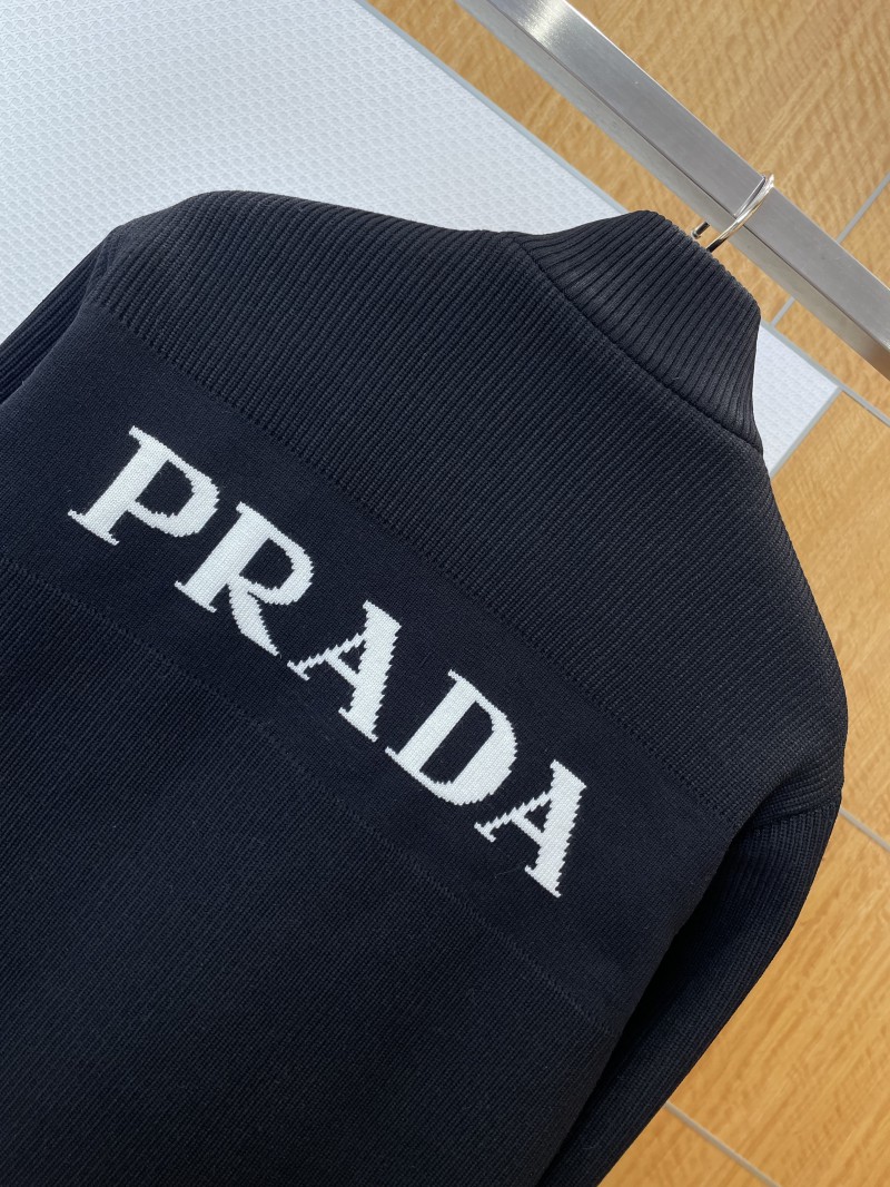 Prada Enamel Triangle Logo Letter Embroidered Down Jacket 1 6