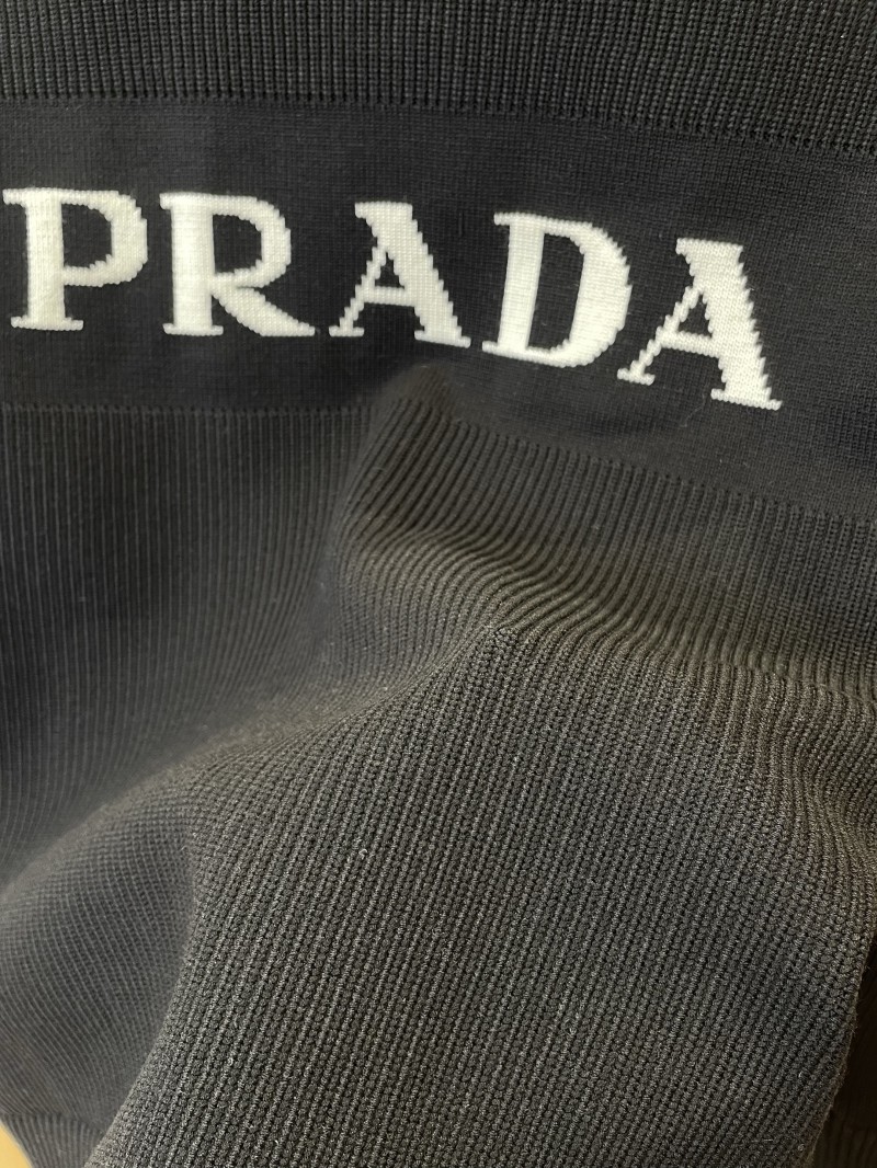Prada Enamel Triangle Logo Letter Embroidered Down Jacket 1 7