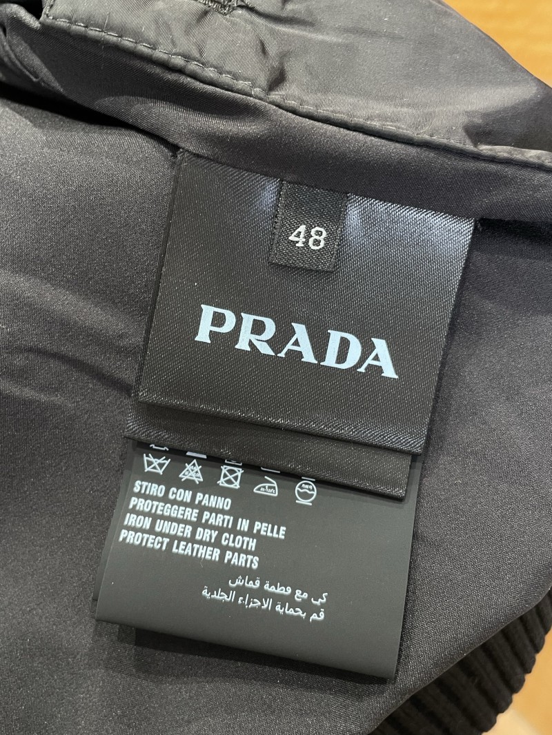 Prada Enamel Triangle Logo Letter Embroidered Down Jacket 1 8