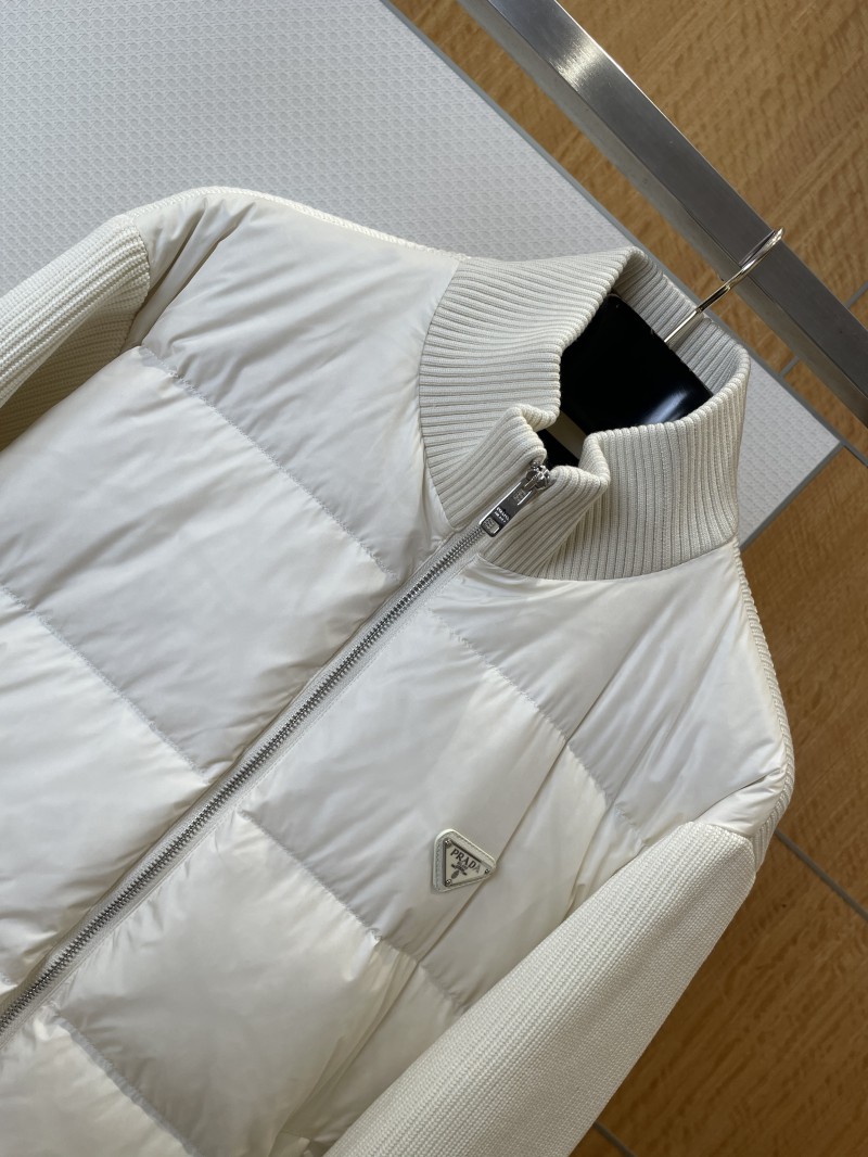 Prada Enamel Triangle Logo Letter Embroidered Down Jacket 2 2