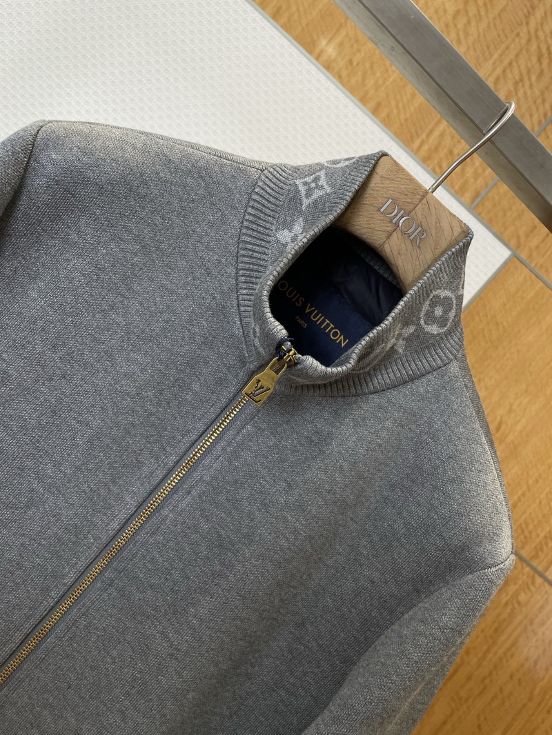 LV Printed Zipper Stand Collar Jacket 2