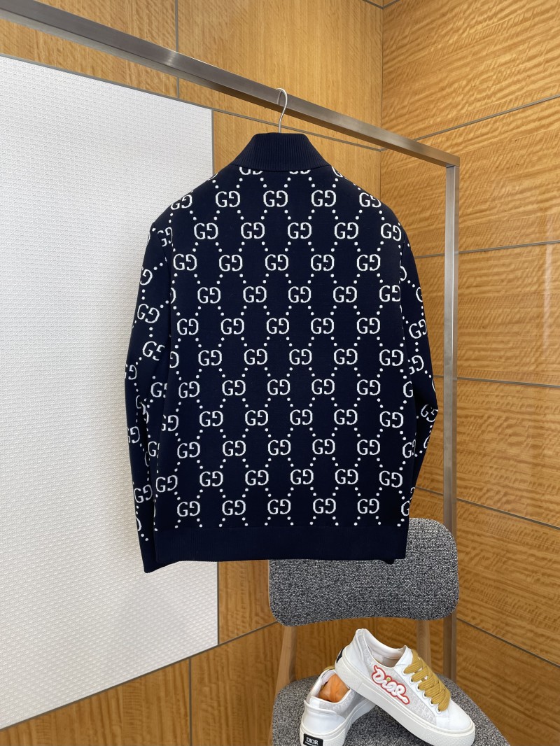 Gucci All-Over Logo Print Knit Down Jacket 1