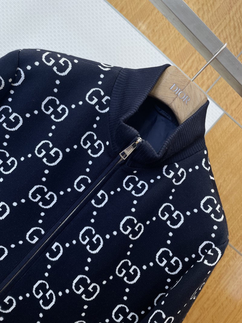 Gucci All-Over Logo Print Knit Down Jacket 2