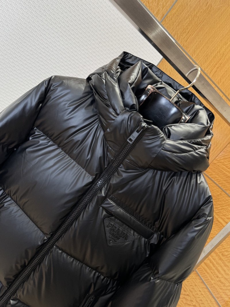 Prada Classic Triangle Logo Stand Collar Down Jacket 1 2