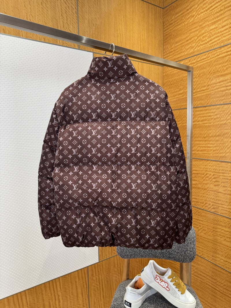 LV All-Over Print Zipper Stand Collar Down Jacket 1