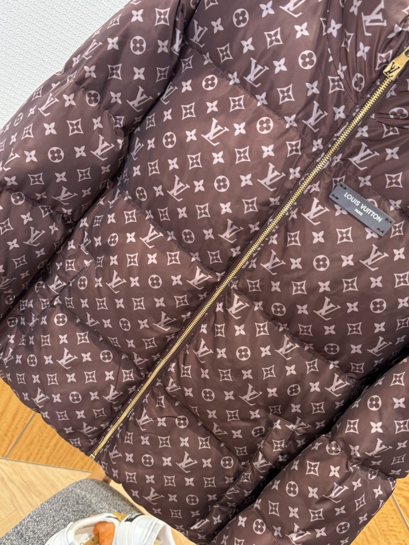 LV All-Over Print Zipper Stand Collar Down Jacket 3