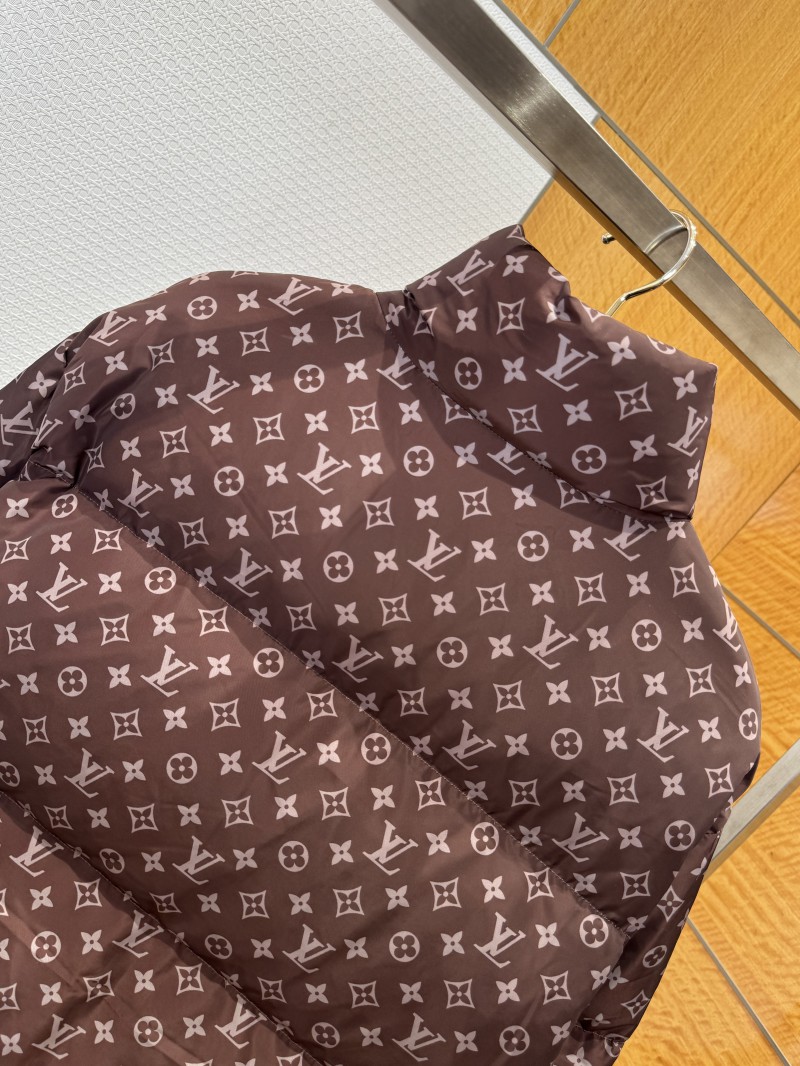 LV All-Over Print Zipper Stand Collar Down Jacket 6
