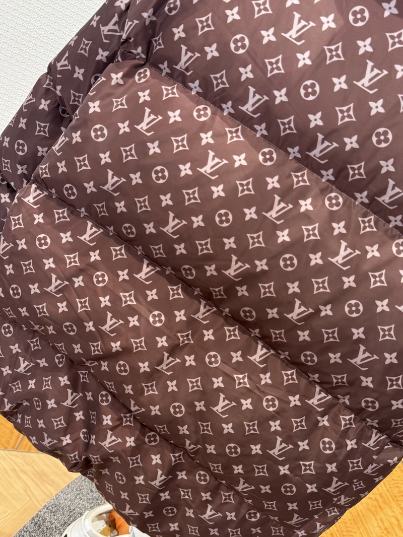 LV All-Over Print Zipper Stand Collar Down Jacket 7