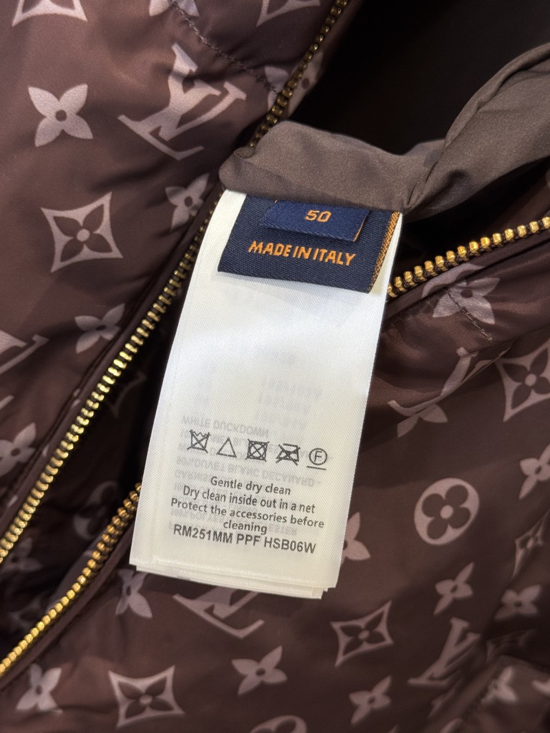 LV All-Over Print Zipper Stand Collar Down Jacket 8