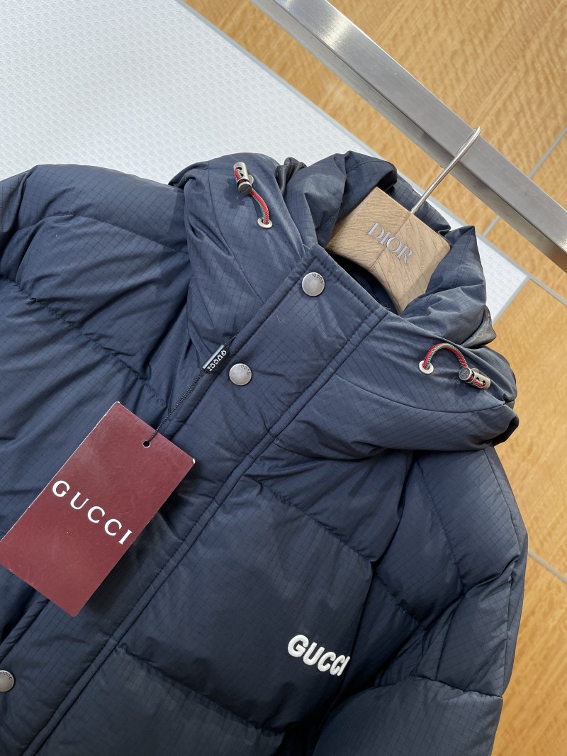 Gucci Embroidered Logo Hooded Down Jacket 1 2