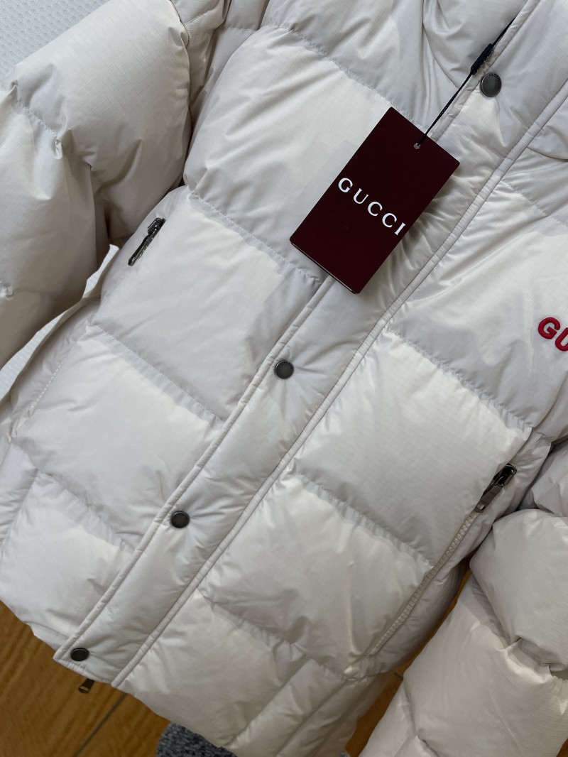 Gucci Embroidered Logo Hooded Down Jacket 2 3