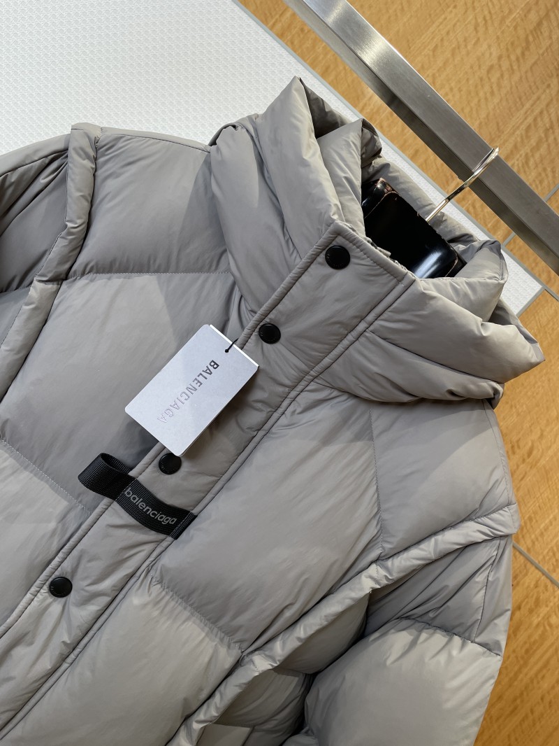 Balenciaga Patchwork Hooded Down Jacket 1 2