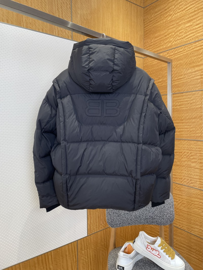Balenciaga Patchwork Hooded Down Jacket 2 1