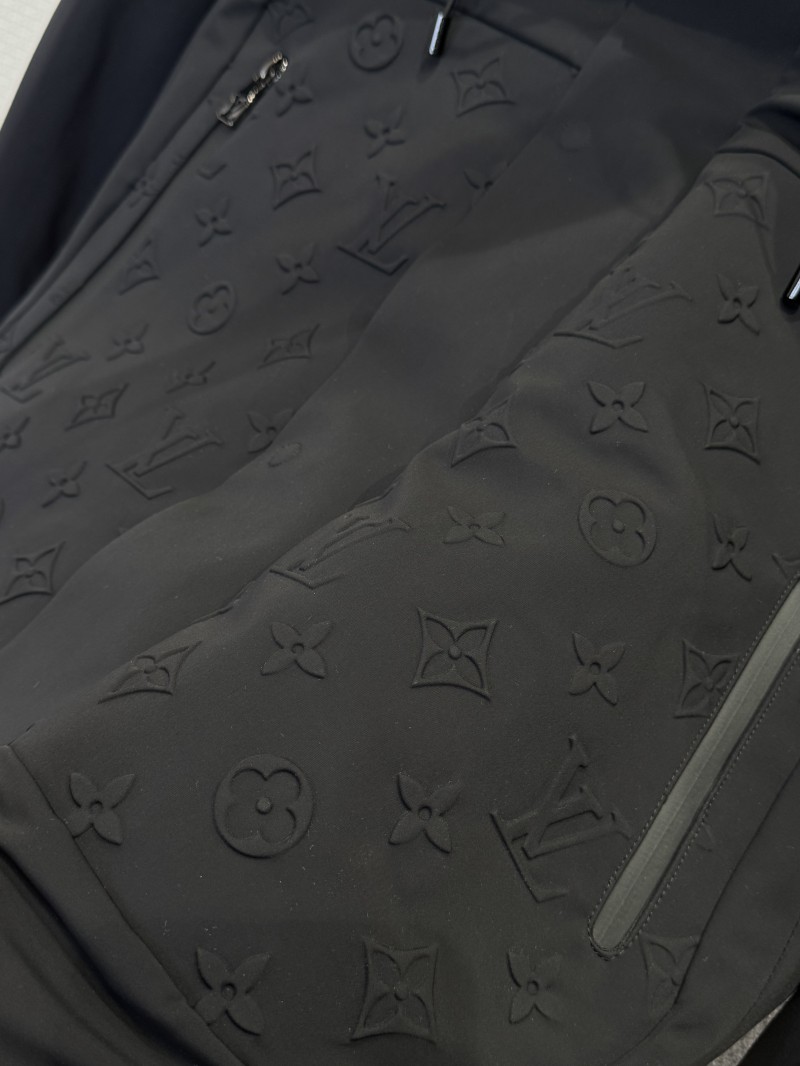 LV Solid Color Hooded Embossed Down Jacket 1 4