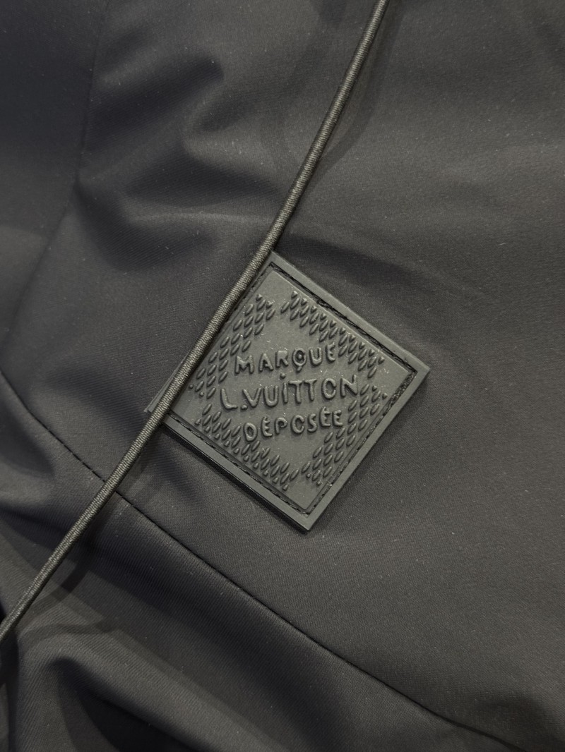 LV Solid Color Hooded Embossed Down Jacket 1 5