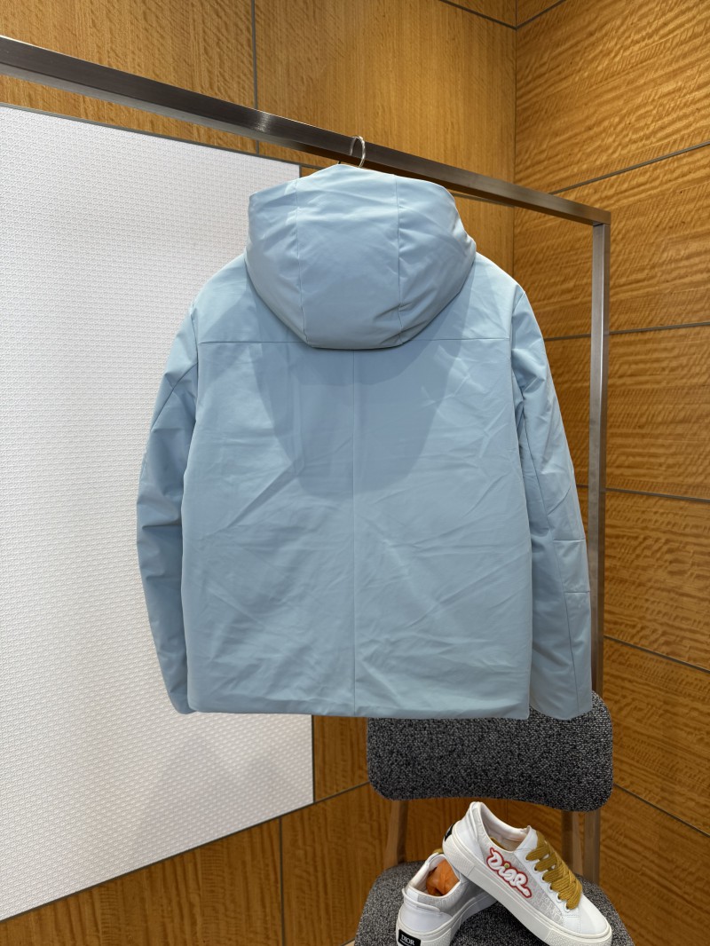 LV Solid Color Hooded Embossed Down Jacket 2 1