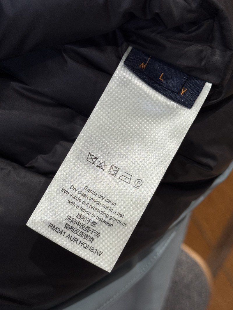 LV Solid Color Hooded Embossed Down Jacket 2 8