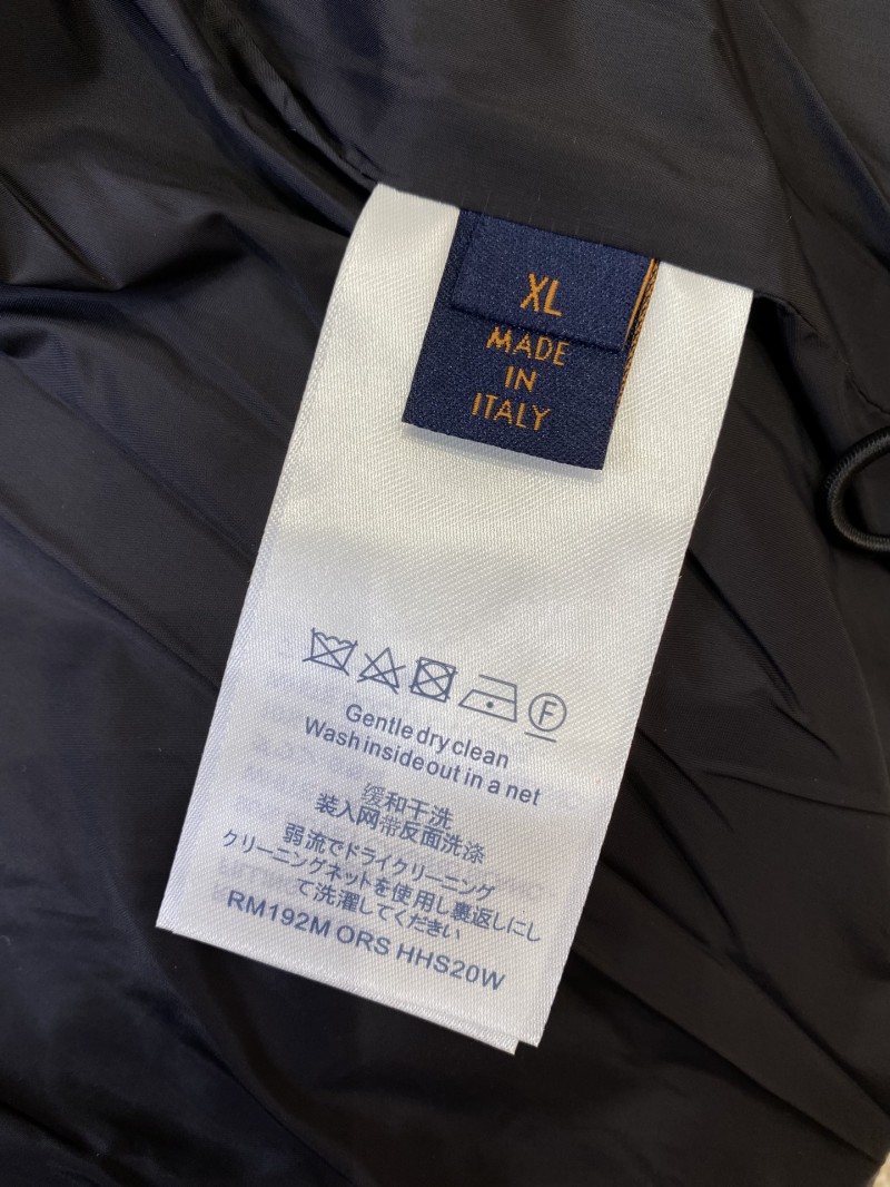LV Embossed Print Hooded Down Jacket 2 8