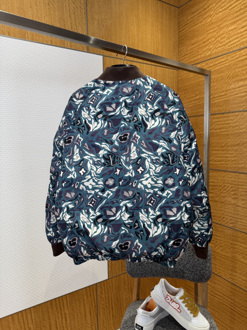 LV Leather Label Camo Reversible Down Jacket 3