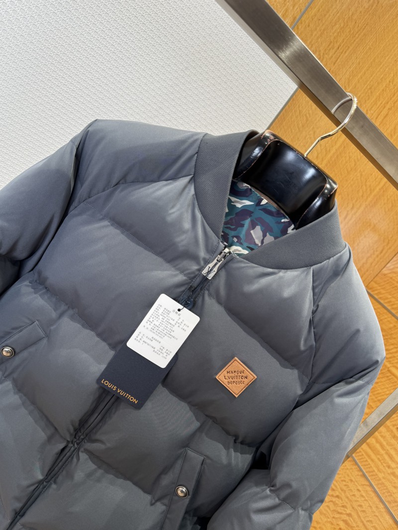 LV Leather Label Camo Reversible Down Jacket 4