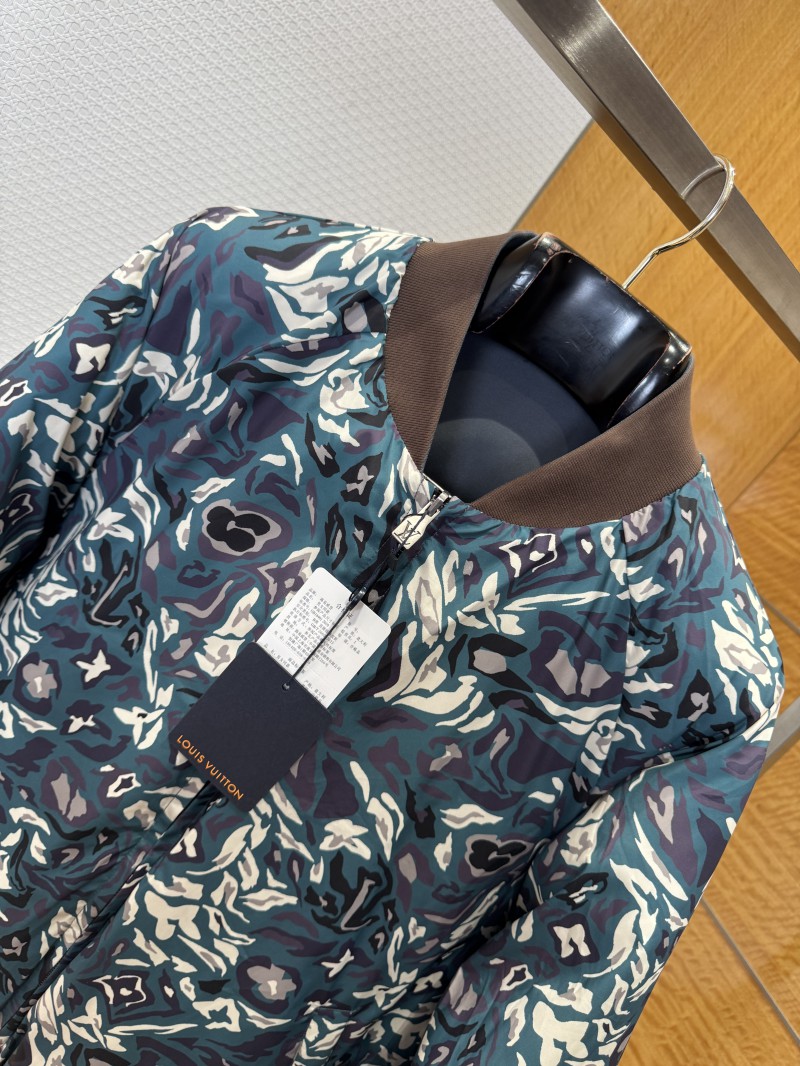 LV Leather Label Camo Reversible Down Jacket 6