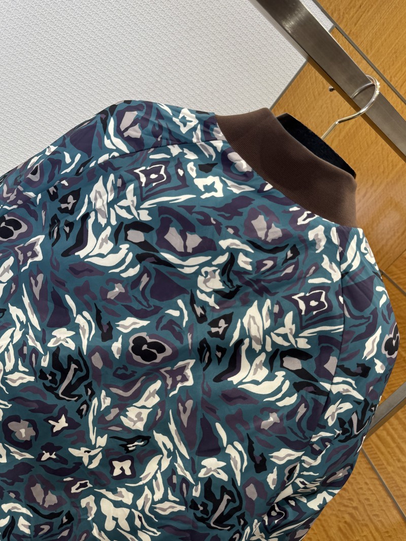 LV Leather Label Camo Reversible Down Jacket 7