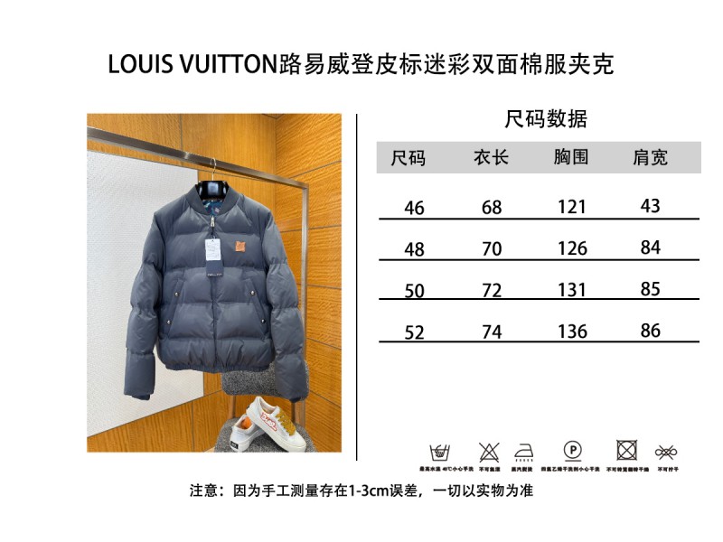 LV Leather Label Camo Reversible Down Jacket 9