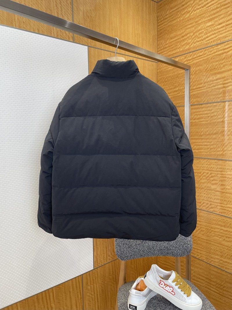 Prada Enameled Triangle Logo Stand Collar Quilted Down Jacket 1