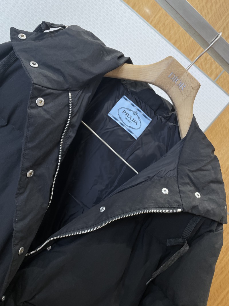 Prada Hooded Drawstring Down Jacket 1 2