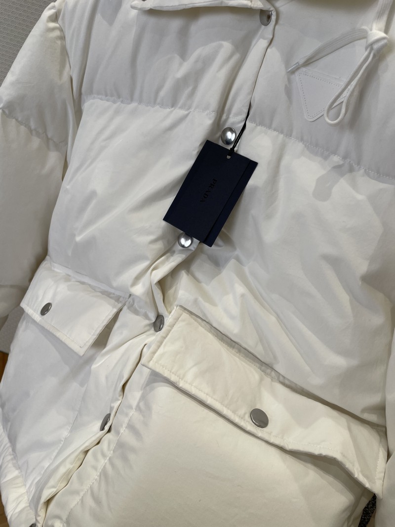 Prada Hooded Drawstring Down Jacket 2 3