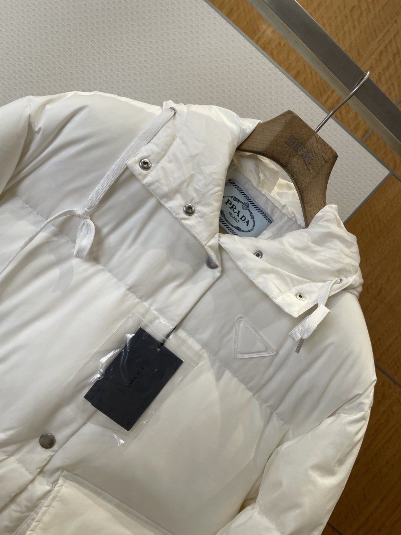 Prada Hooded Mid-Length Quilted Down Jacket 2 2